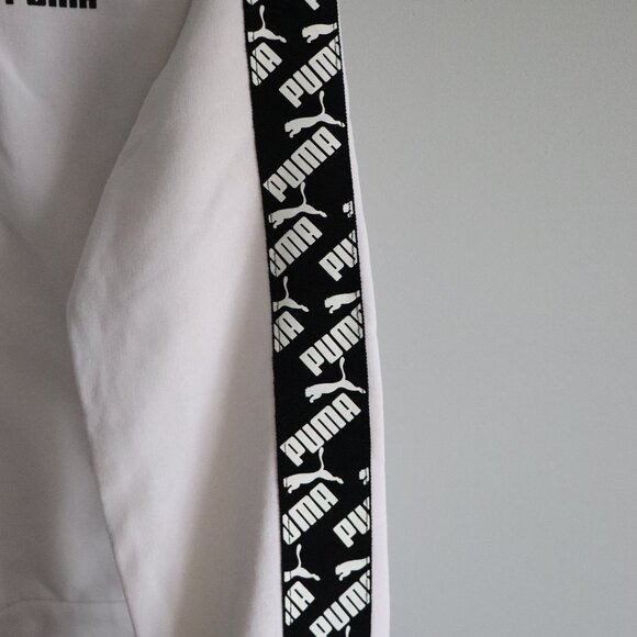 Puma Womens White Sz M Amplified Comfy Full Zip Casual Outdoor Track Jacket - Picture 8 of 12